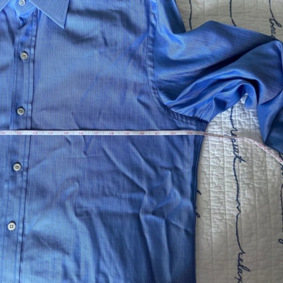 Tom Ford 100% Cotton Herringbone Dress Shirt in Size 43 EUC - Picture 9 of 15